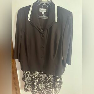 NWT Brown and White Blazer with Floral Skirt